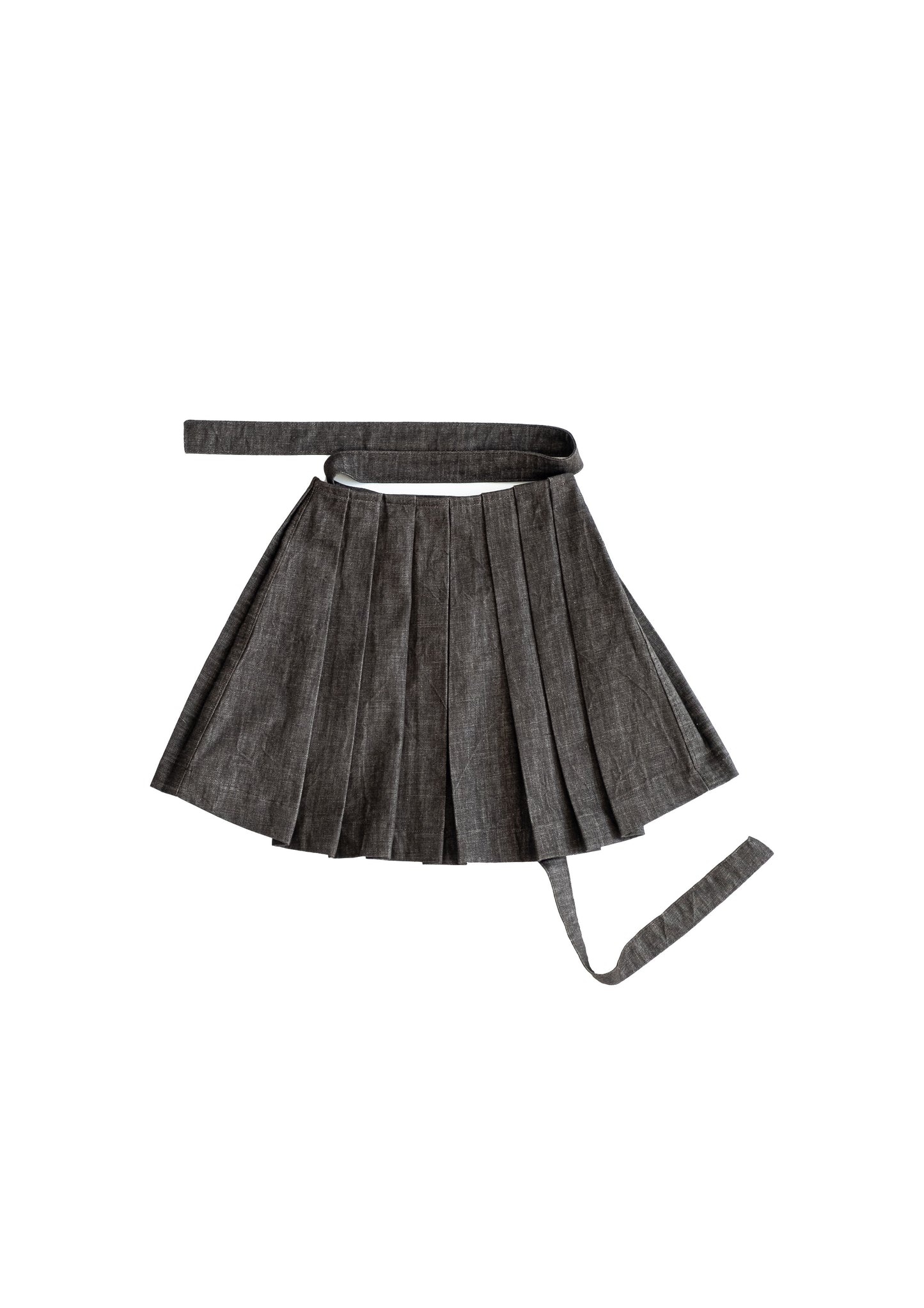 001 WRAP PLEATED SKIRT